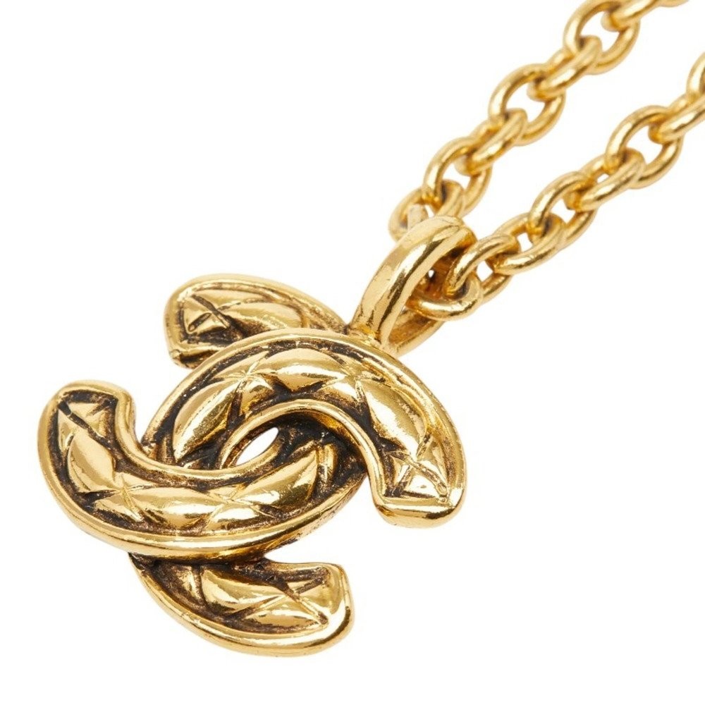 CHANEL Gold Logo Necklace - Picture 1 of 7